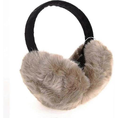 Winter Earmuffs for Adults Foldable Earmuff,brown