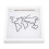 Wooden Shadow Box Frame Storage Box 20x20cm White Map Pattern 16