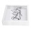 Wooden Shadow Box Frame Storage Box 20x20cm White Map Pattern 15