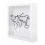 Wooden Shadow Box Frame Storage Box 20x20cm White Map Pattern 1