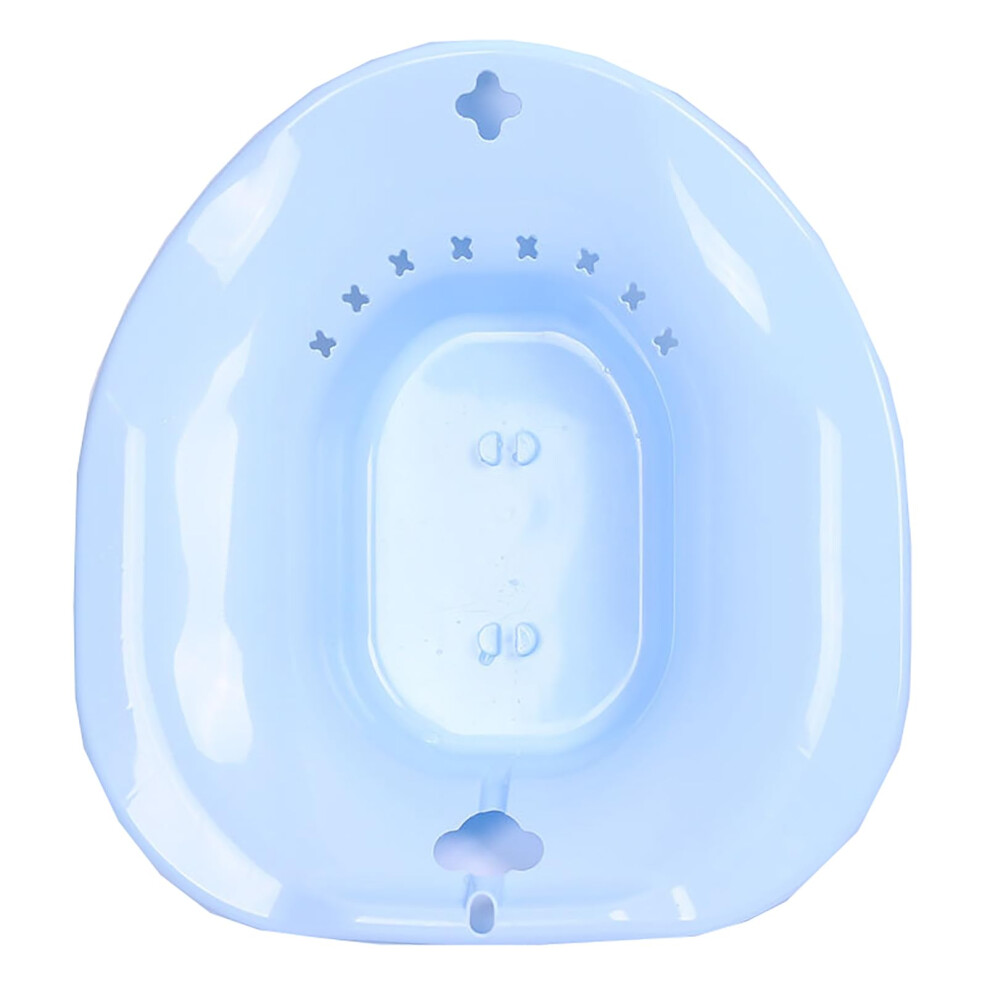 Blue Sitz Bath For Toilet Seat, 39.7X36.7cm Perineal Soaking Basin For Hemorrhoids And Inflammation Treatment,