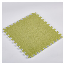 10 Pcs Plush Foam Floor Mat, 30x30cm Interlocking Puzzle Play Mat Tiles, Soft Light Green Area Rugs for Home Playroom Decor