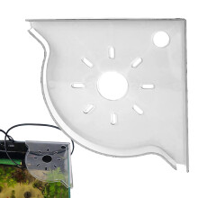 Fish Tank Plant Holder Corner Rack, White Aquarium Shelf for Home Organization, Reef Accessories, Coral Stand, Tweezers and Scrapers