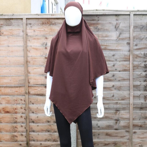 (Rust/Brick) KHIMAR Elegant One-Size Khimar for Modest Casual Wear - Comfortable and Flattering 1