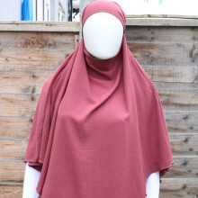 (Rust/Brick) KHIMAR Elegant One-Size Khimar for Modest Casual Wear - Comfortable and Flattering