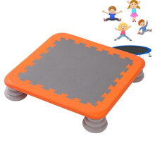 Mini Indoor Trampoline for Home Exercise, Durable Rebounder with Non-Slip Base, No Assembly Required, Orange Color