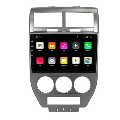 RoverOne Bilradio Bluetooth CarPlay GPS-Navigation til Jeep Compass 1 MK 2006 - 2010 2