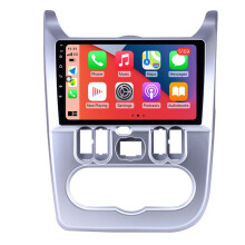 RoverOne Autoradio Bluetooth CarPlay GPS-Navigation Touchscreen für Renault Logan 1 Sandero 2009 - 2015 for Dacia Duster 2010 - 2017