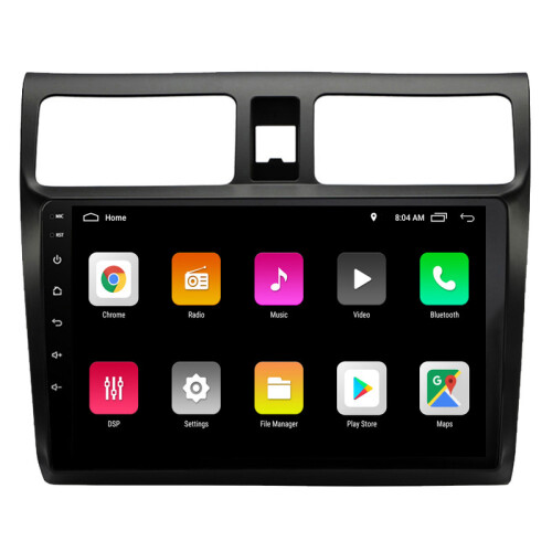 RoverOne Bilradio Bluetooth CarPlay GPS-Navigation til Suzuki Swift 3 2003 - 2010 2