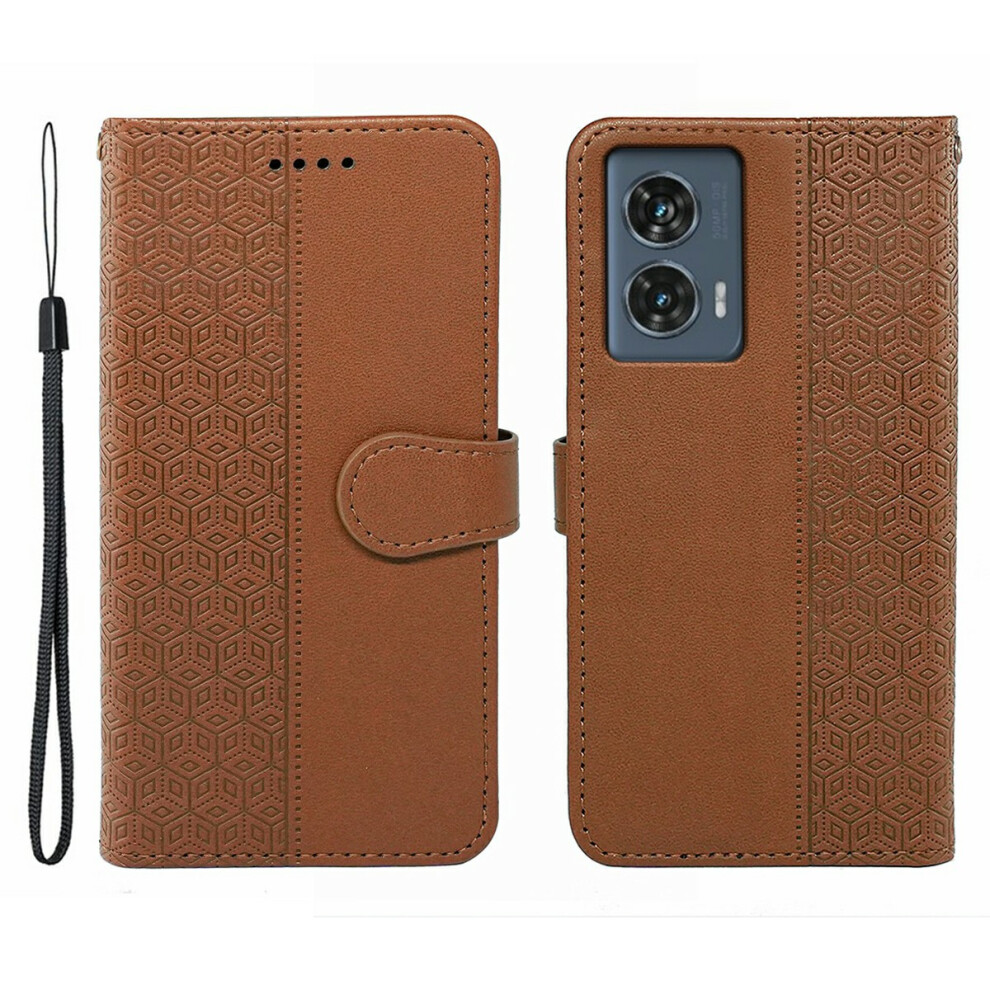(Brown) For Motorola Edge 50 Fusion Cases Brown 6914283848157