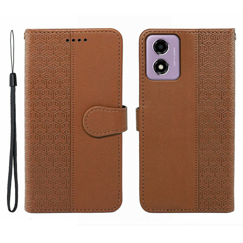 (Brown) For Motorola Moto E14 4G Cases Brown 6914284439545