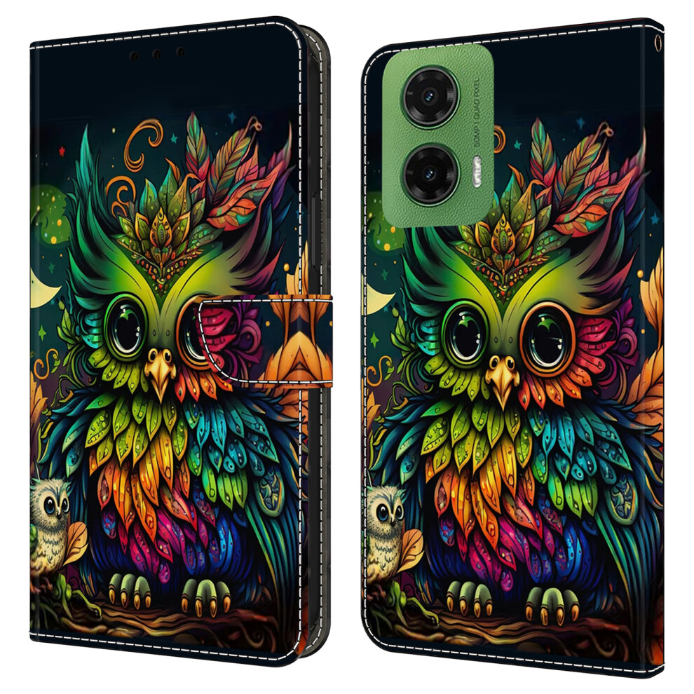 (Colorful Owl) For Motorola Moto G35 5G Cases 6914283709199