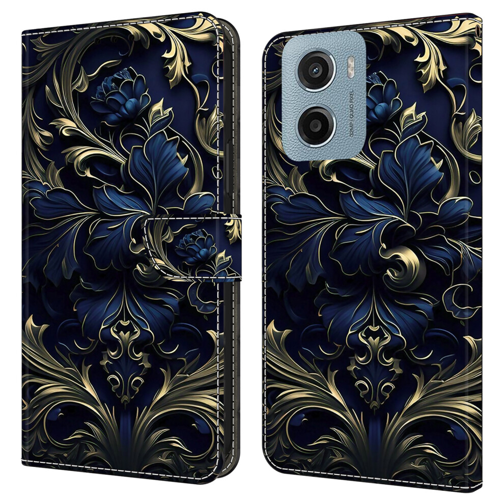 ( Flower) For Motorola Moto E15 4G Cases Blue 6914286326133
