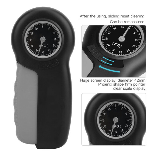 Mechanical Grip Strength Meter ABS Black Gray 165x75mm 2