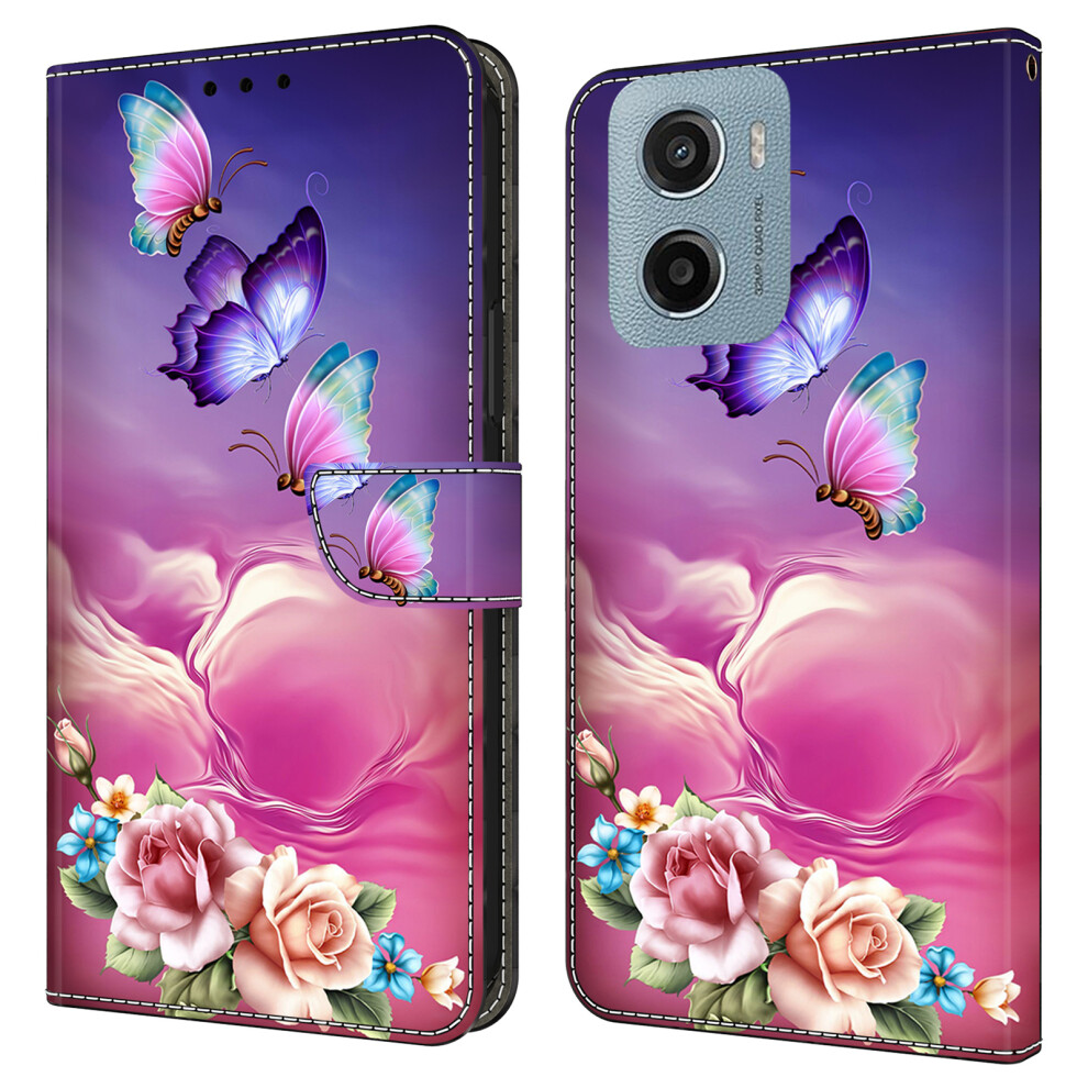 (Butterfly Flower) For Motorola Moto E15 4G Cases 6914282596387