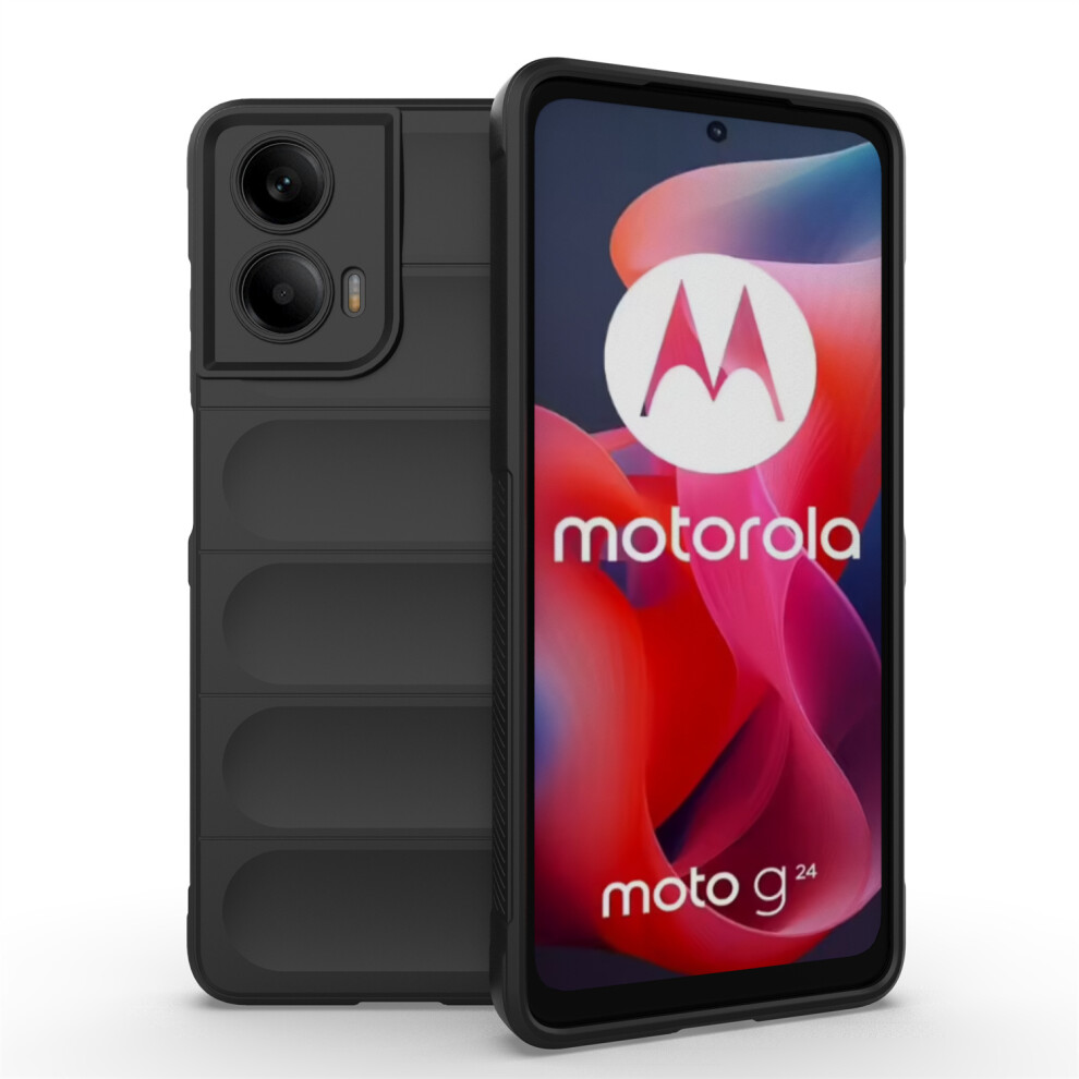 (Black) For Motorola Moto G24 4G Cases Black 6914284546892