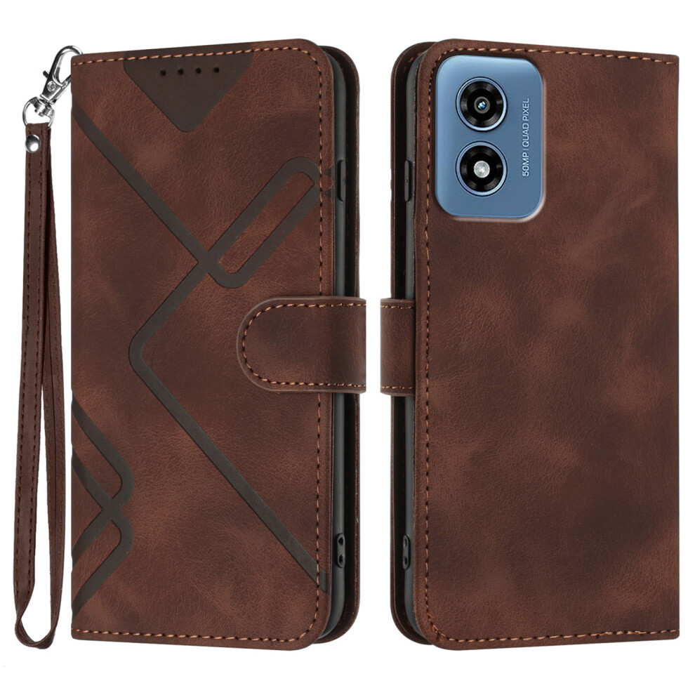 (Brown) For Motorola Moto G Play (2024) 4G Cases Brown 6914286661494