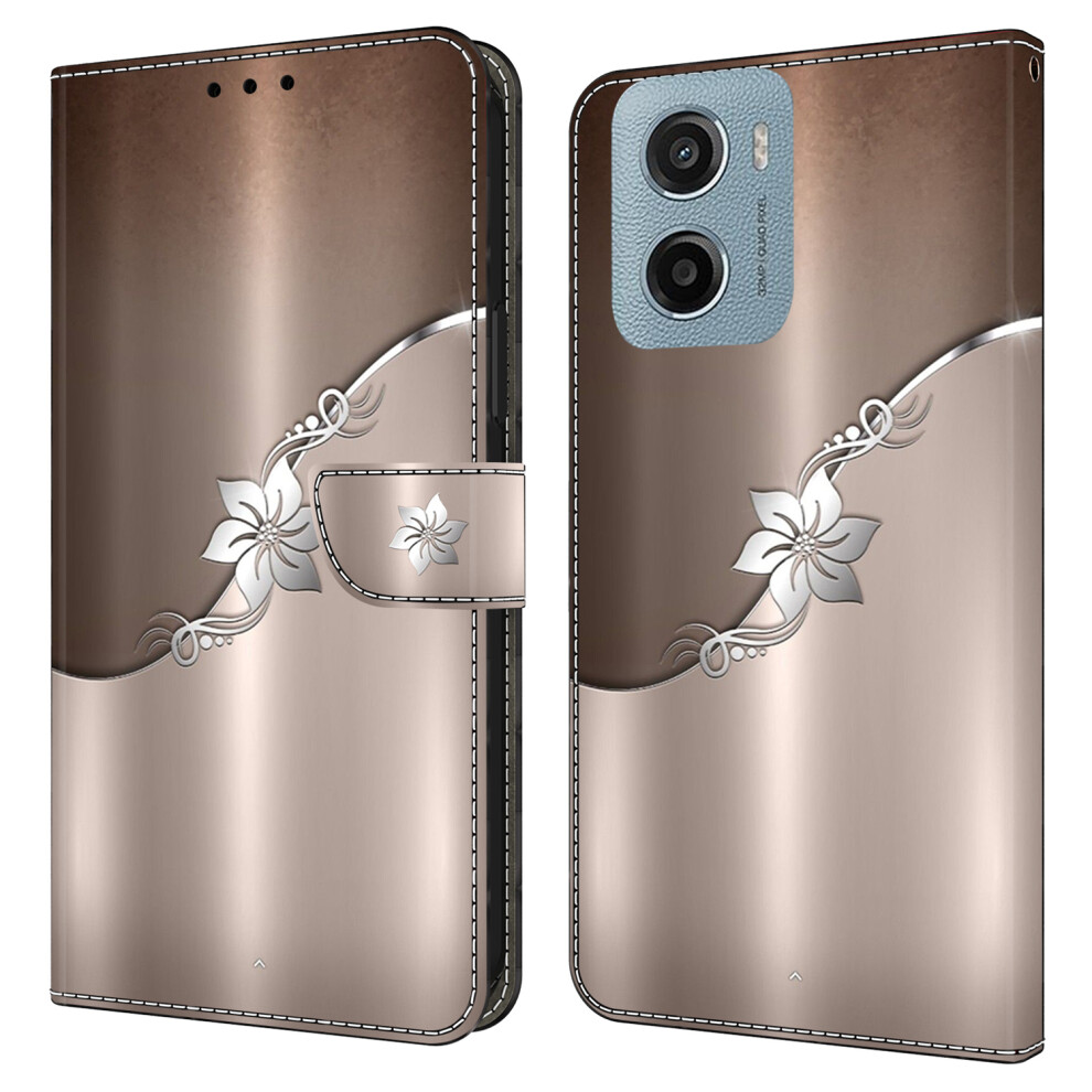 ( Flower) For Motorola Moto E15 4G Cases Silver 6914280960968