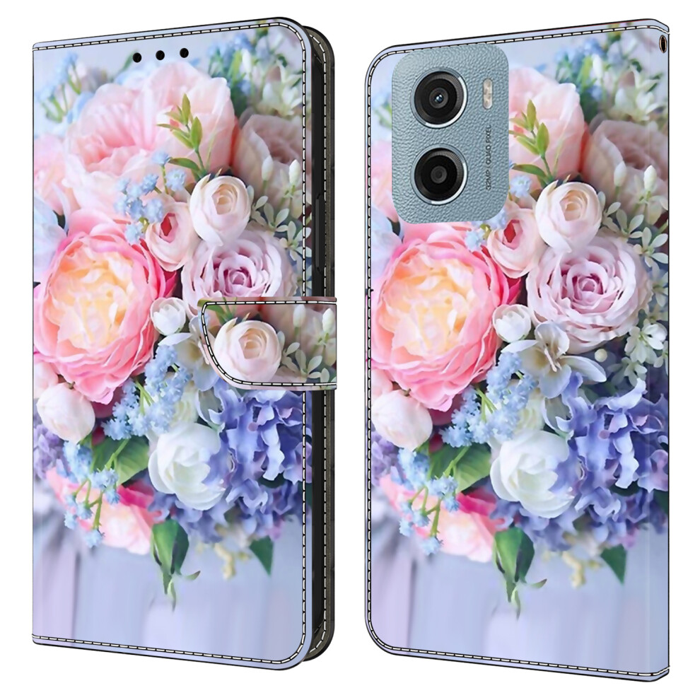 (Colorful Flower) For Motorola Moto E15 4G Cases 6914283469215