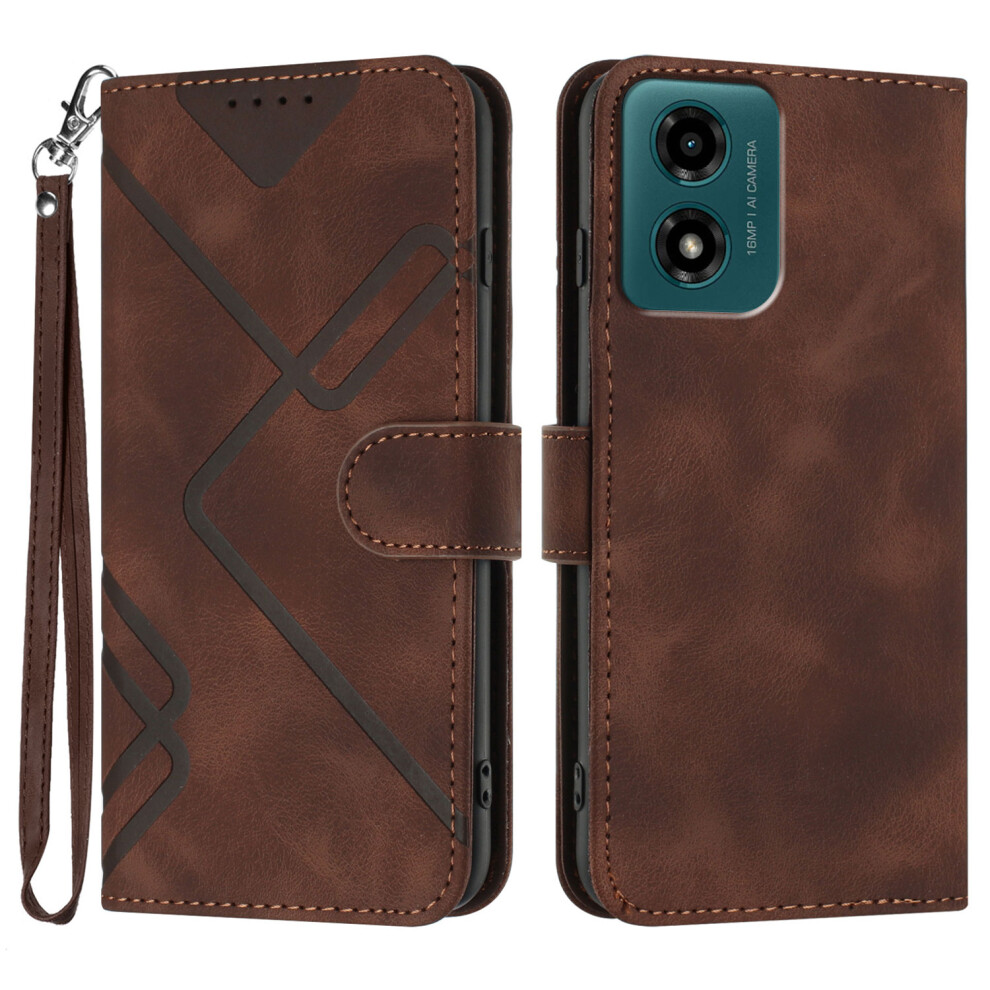 (Brown) For Motorola Moto E14 4G Cases Brown 6914281644980