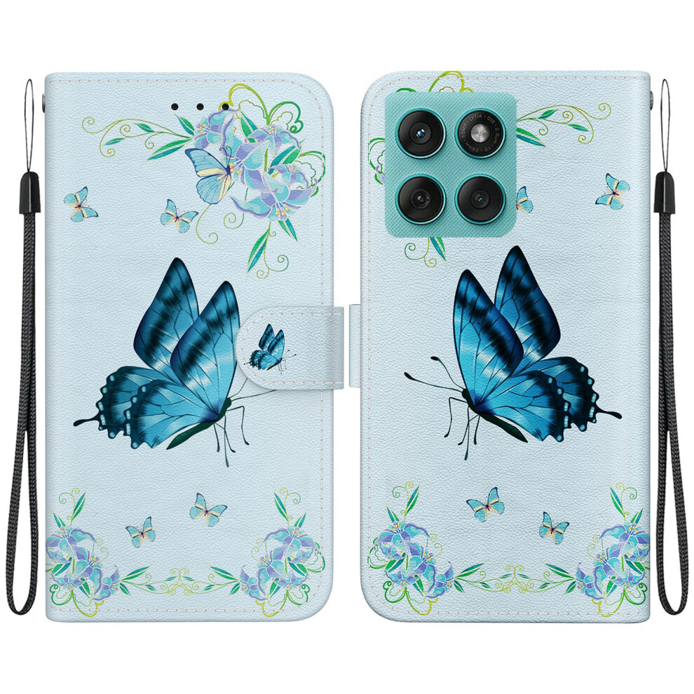 ( Butterfly Flower) For Motorola Edge 60 5G Cases Blue 6914281544143