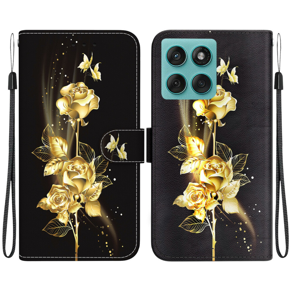 ( Butterfly Rose) For Motorola Edge 60 5G Cases Gold 6914280399508