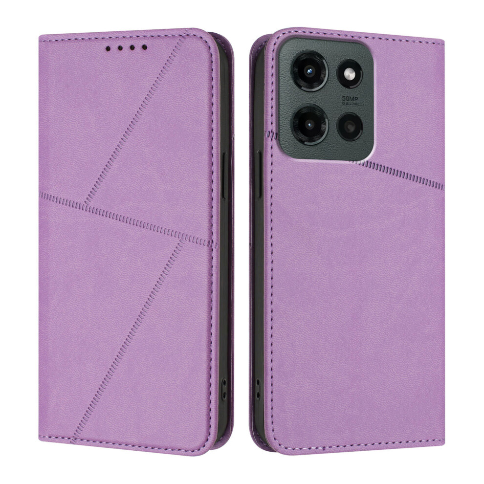 (Purple) For Motorola Moto G Stylus 5G (2025) Wallet Case Purple 6914289612721