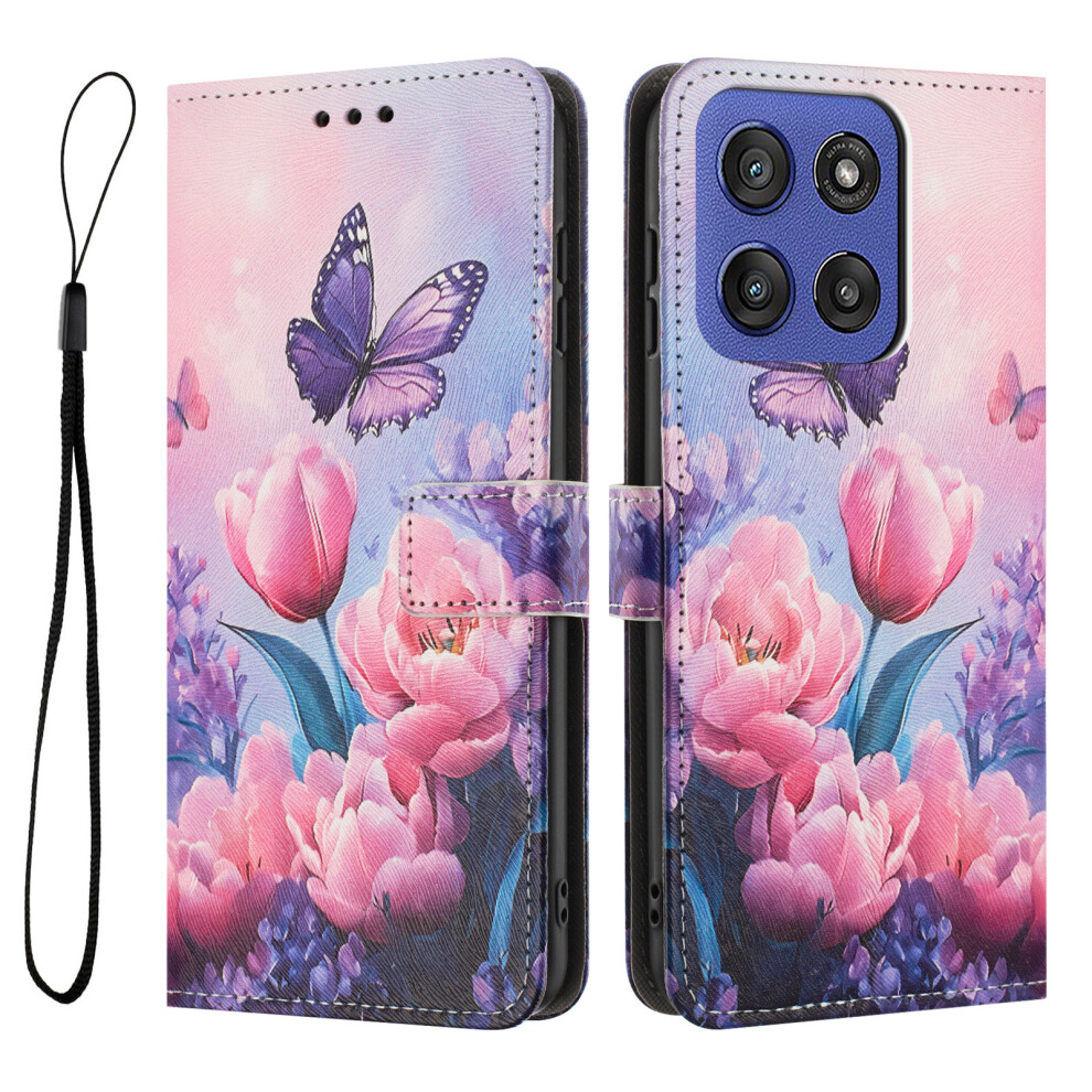 ( Flower Butterfly) For Motorola Edge 60 5G Cases Pink 6914282172291
