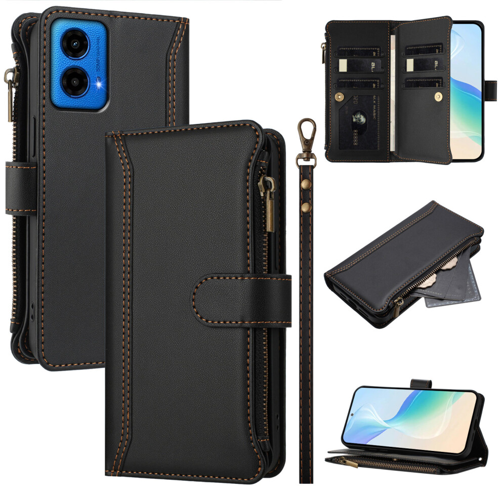 (Black) For Motorola Moto G45 5G Cases Black 6914283539314