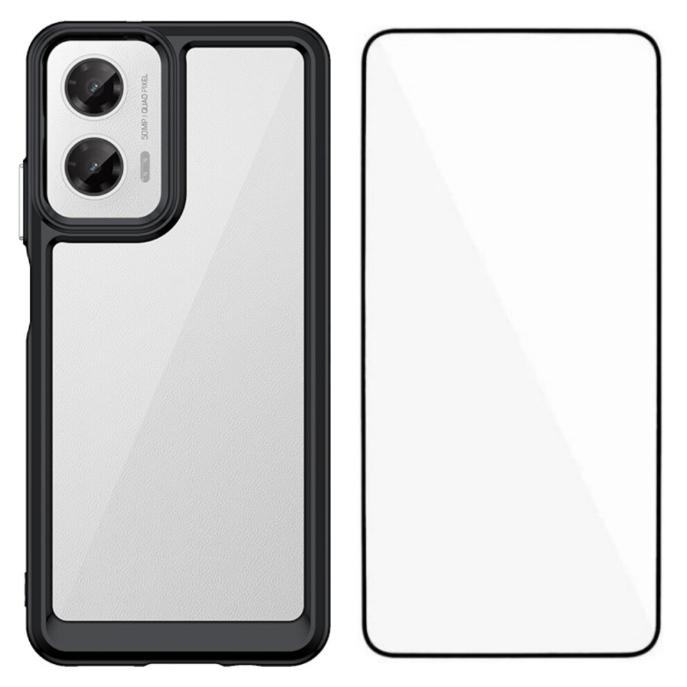 (Black) For Motorola Moto G35 5G Cases Black 6914282809623