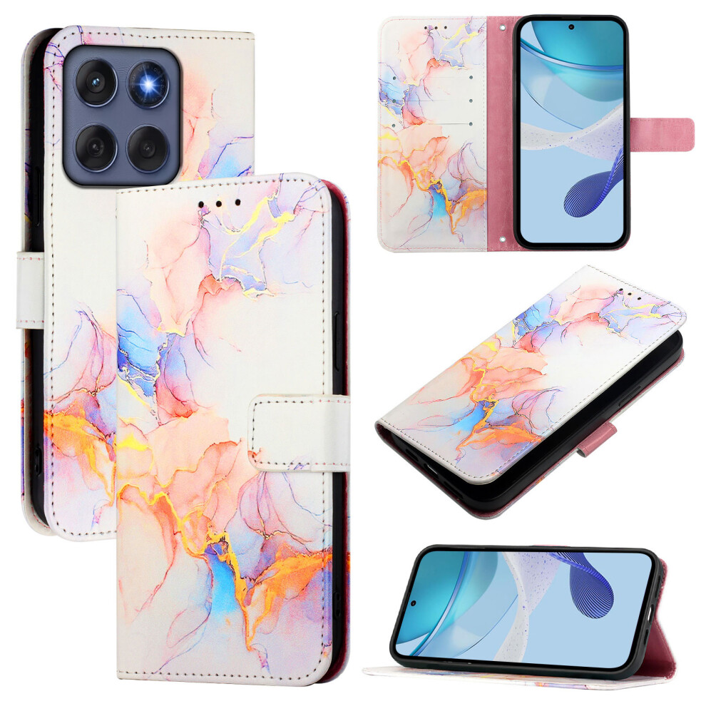 (Milky Way Marble Ls004) For Motorola Edge 60 5G Cases White 6914280661346