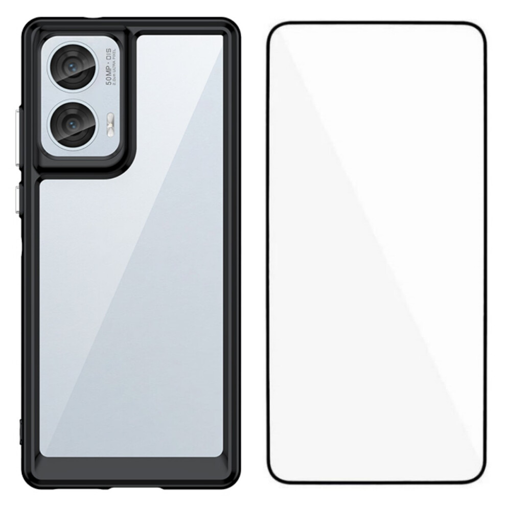 (Black) For Motorola Edge 50 Fusion Cases Black 6914285250293