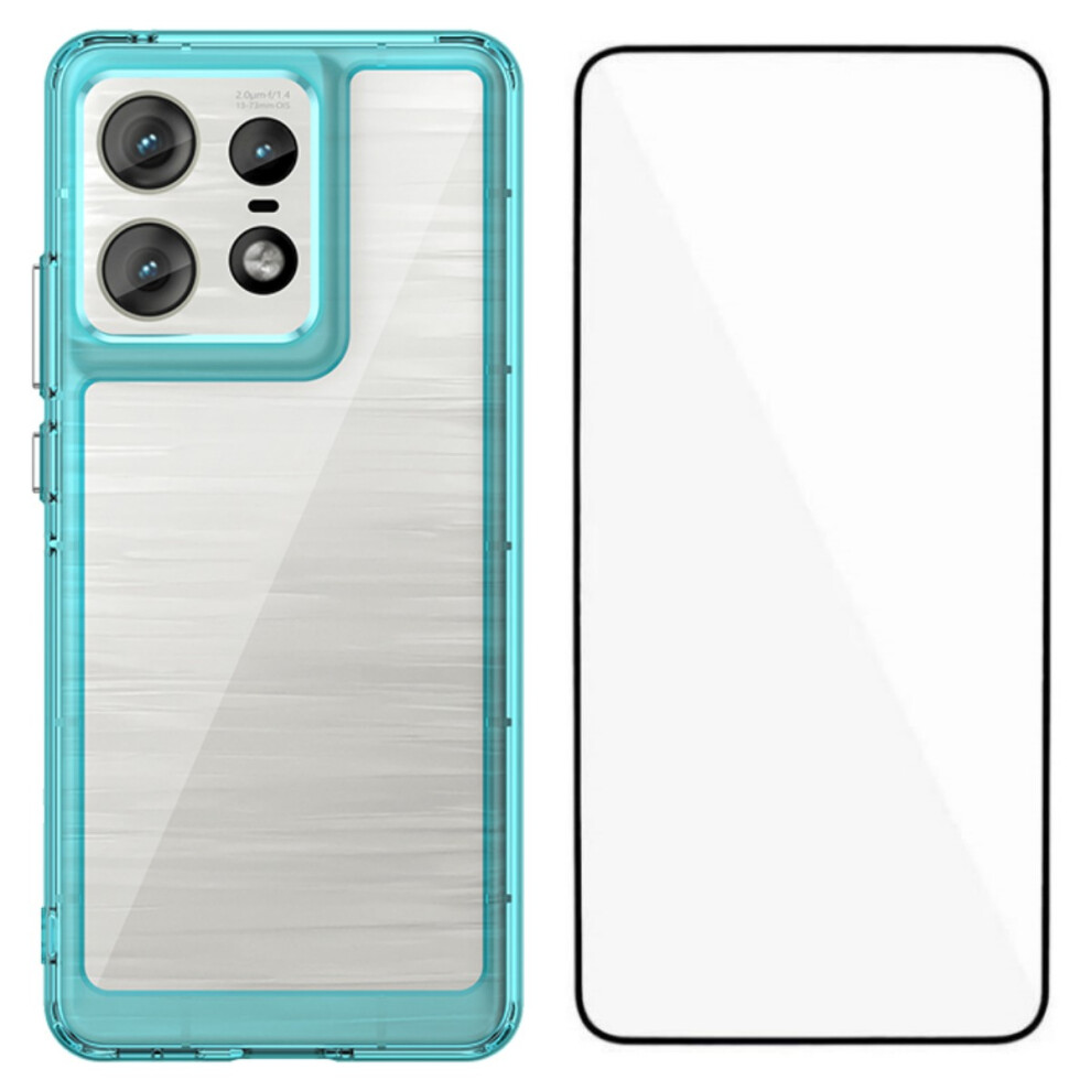 (Transparent ) For Motorola Edge 50 Neo 5G Cases Blue 6914287343399