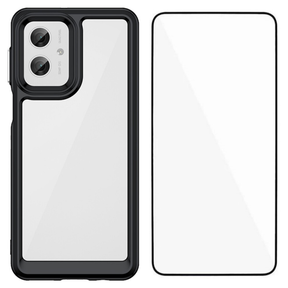 (Black) For Motorola Moto G55 5G Cases Black 6914280716374