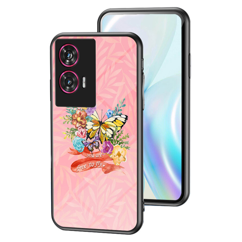 (Flower Bush Butterfly) For Motorola Edge 50 Fusion Cases 6914288434249