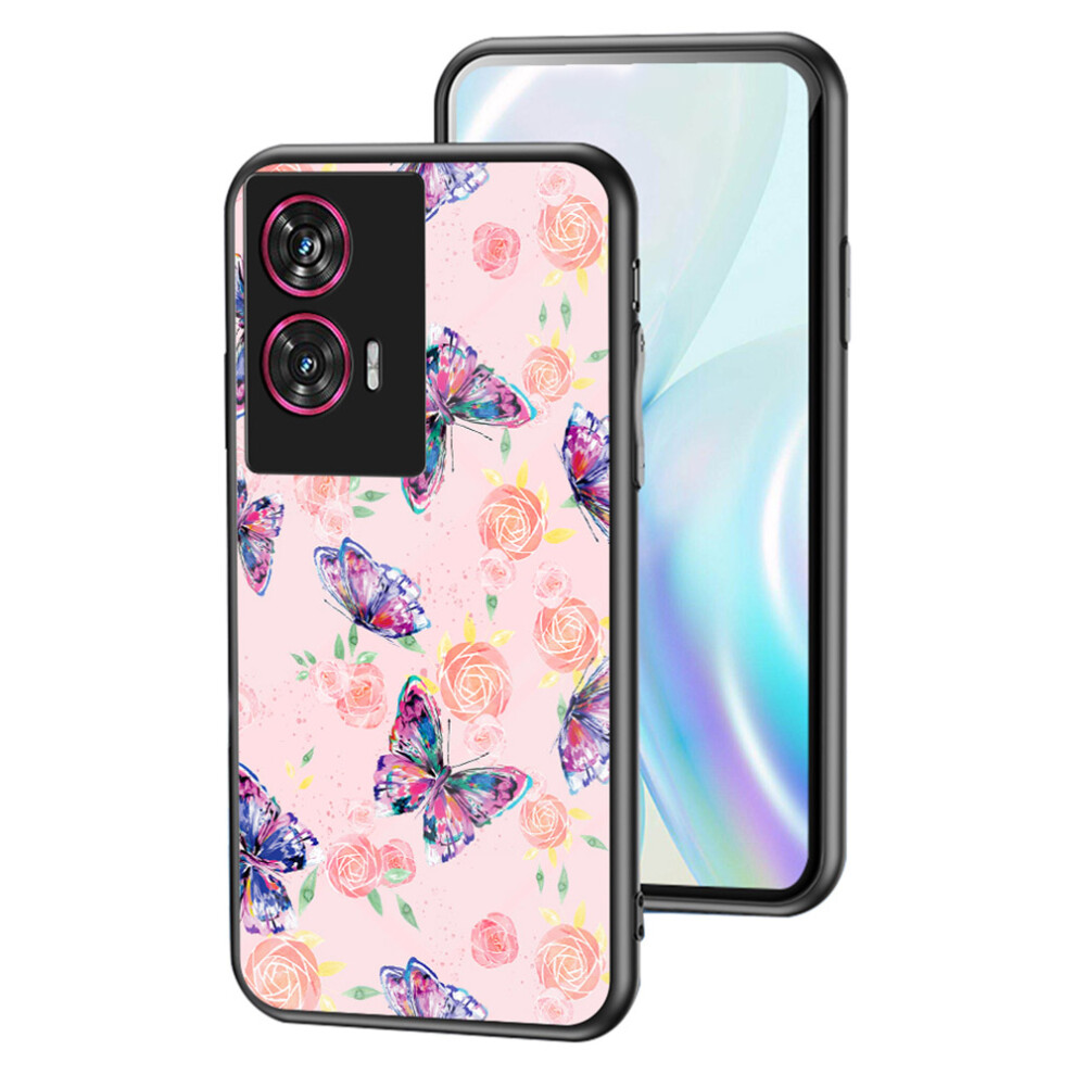 (Rose Butterfly) For Motorola Edge 50 Fusion Cases 6914283746675