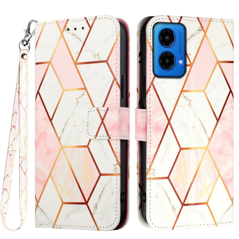(Pink White Ls002) For Motorola Moto G45 5G Cases Pink,White 6914287692572