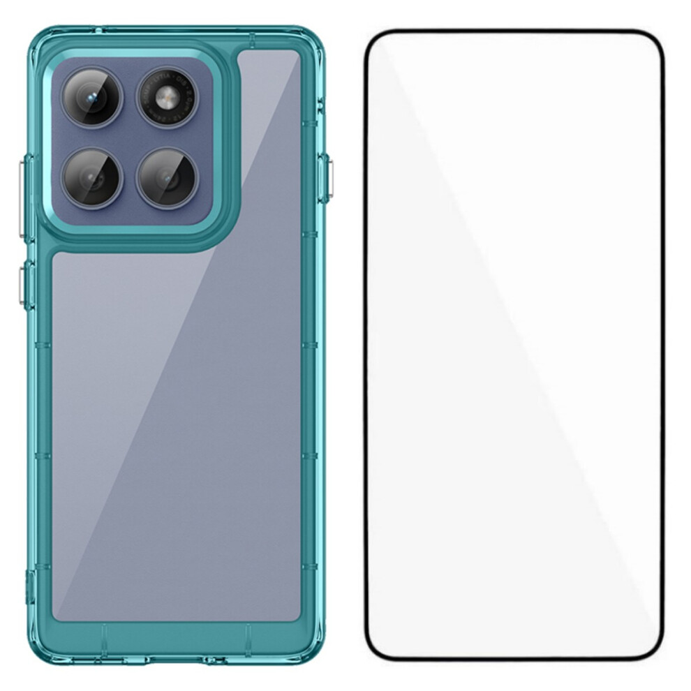(Transparent ) For Motorola Edge 60 Pro 5G Cases Blue 6914283826216