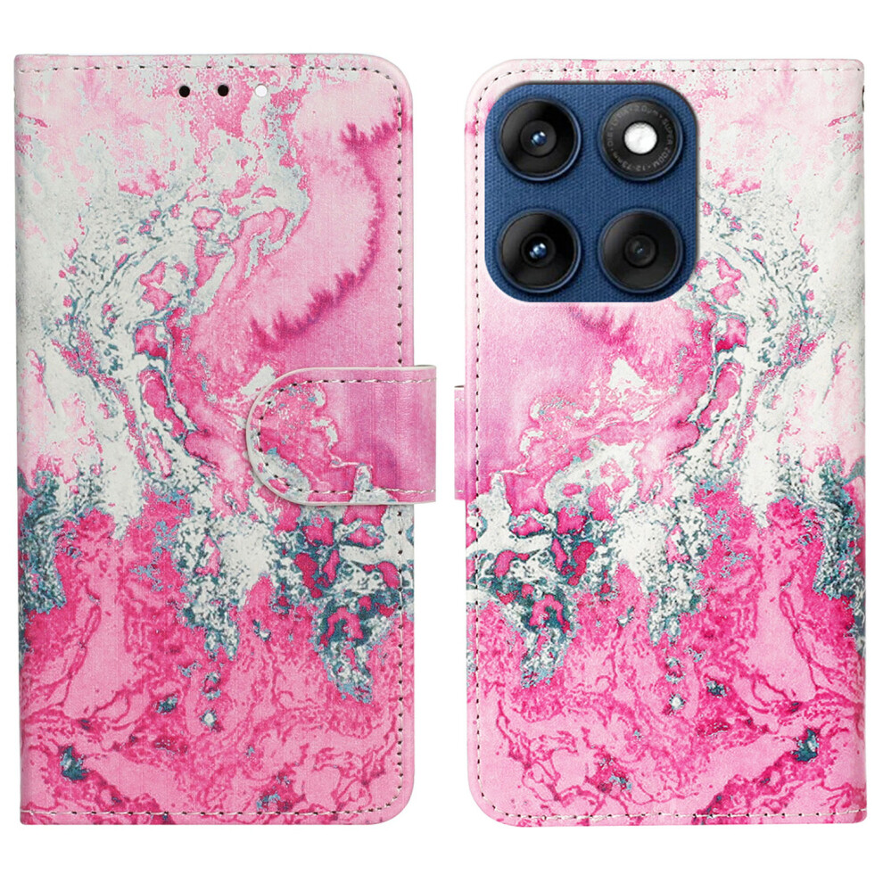 ( Seawater Marble) For Motorola Edge 60 5G Cases Pink 6914282989868