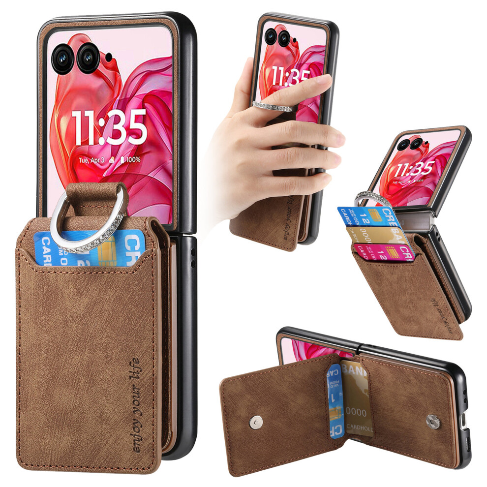 (Brown) For Motorola Razr 50 Ultra 5G Cases Brown 6914287341241
