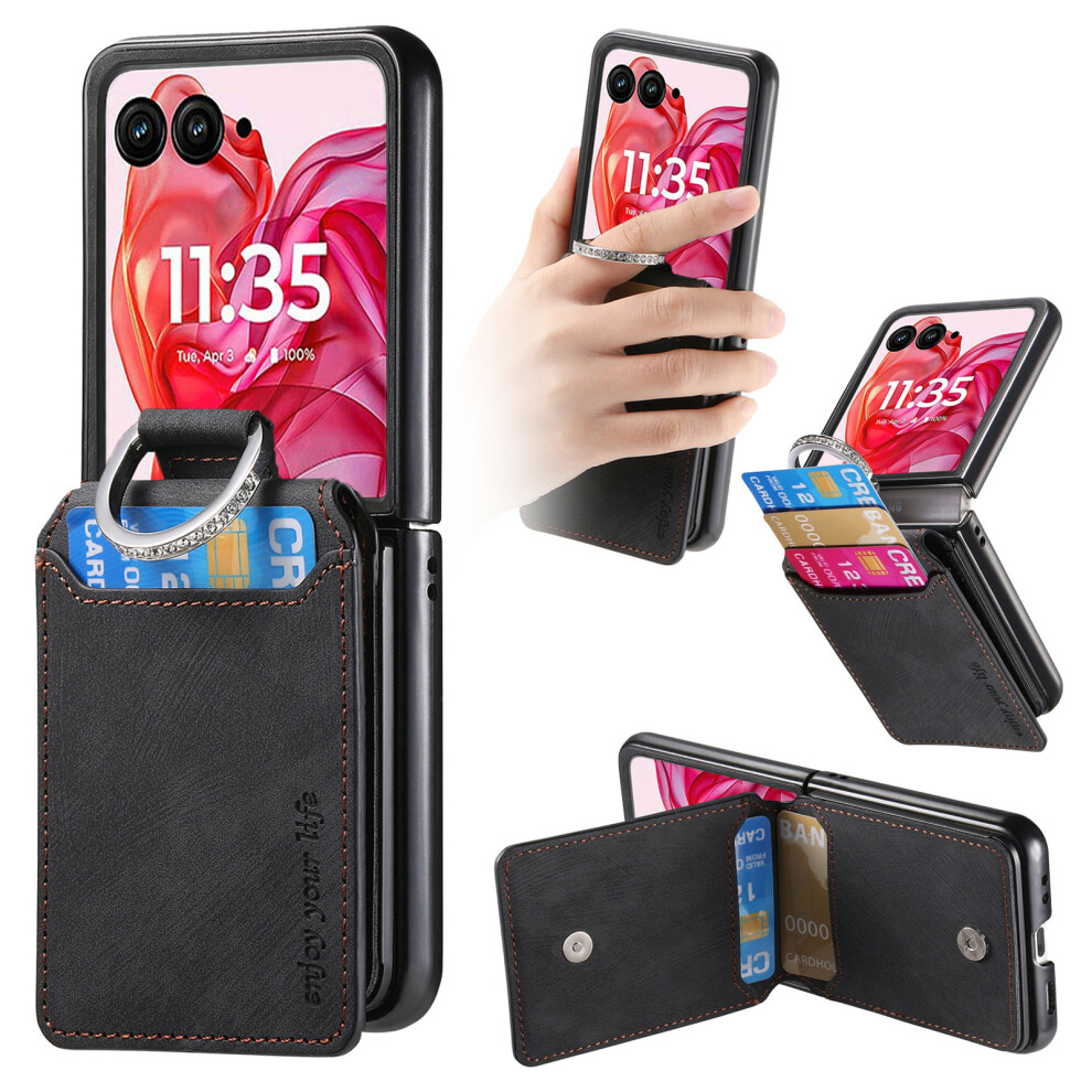(Black) For Motorola Razr 50 Ultra 5G Cases Black 6914286769497