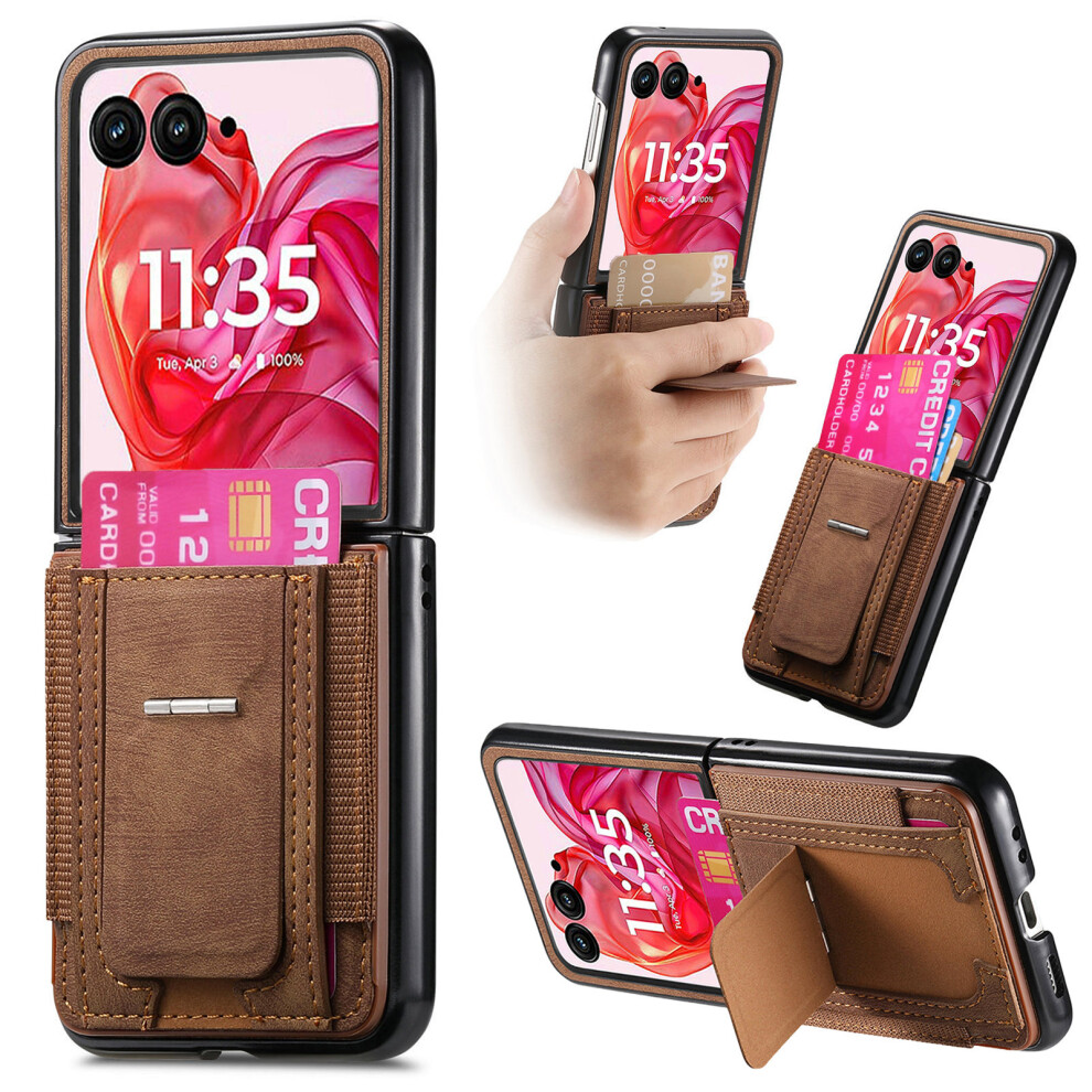 (Brown) For Motorola Razr 50 Ultra 5G Cases Brown 6914284147723