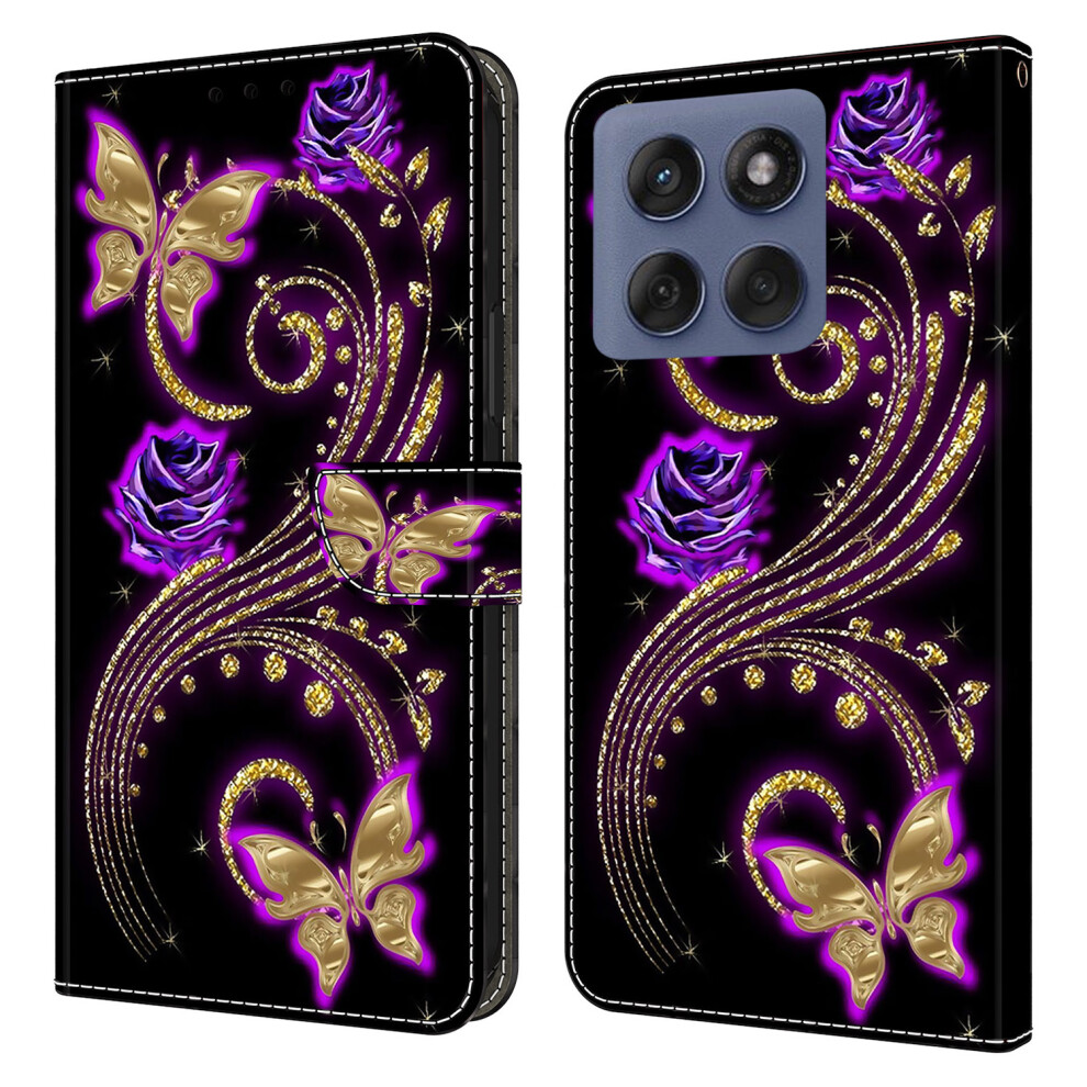 ( Flowers Butterflies) For Motorola Edge 60 5G Cases Purple 6914283239917