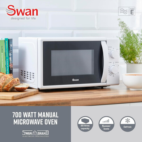 Swan Swan Solace White Kettle 2 Slice Toaster & Microwave Kitchen Set 1
