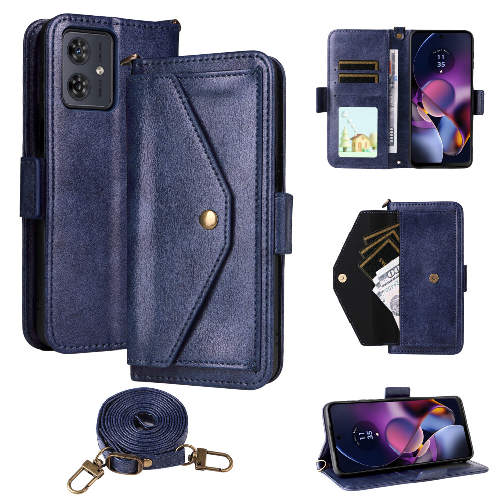 (Blue) For Motorola Moto G64 5G Cases Blue 6914284773564
