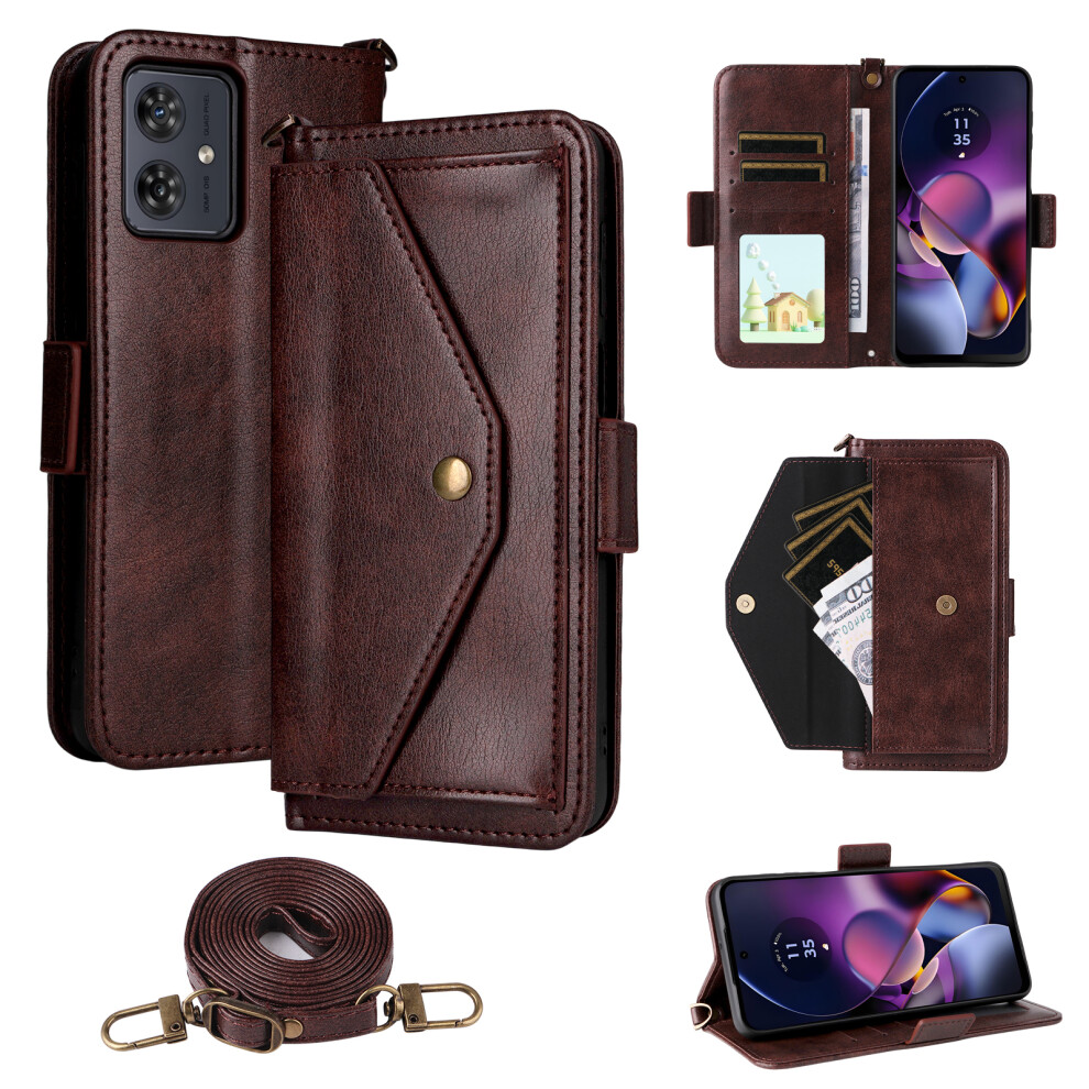 (Brown) For Motorola Moto G64 5G Cases Brown 6914288786355