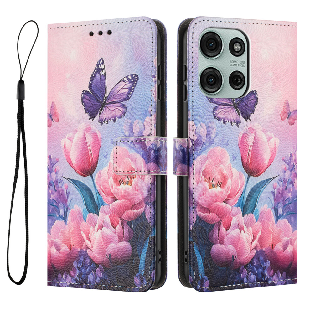 ( Flower Butterfly) For Motorola Moto G56 5G Cases Pink 6914283917914