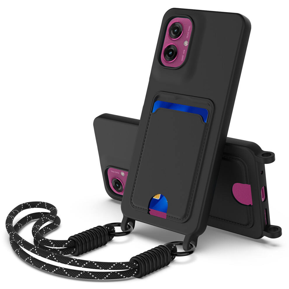 (Black) For Motorola Moto G55 5G Cases Black 6914286547644
