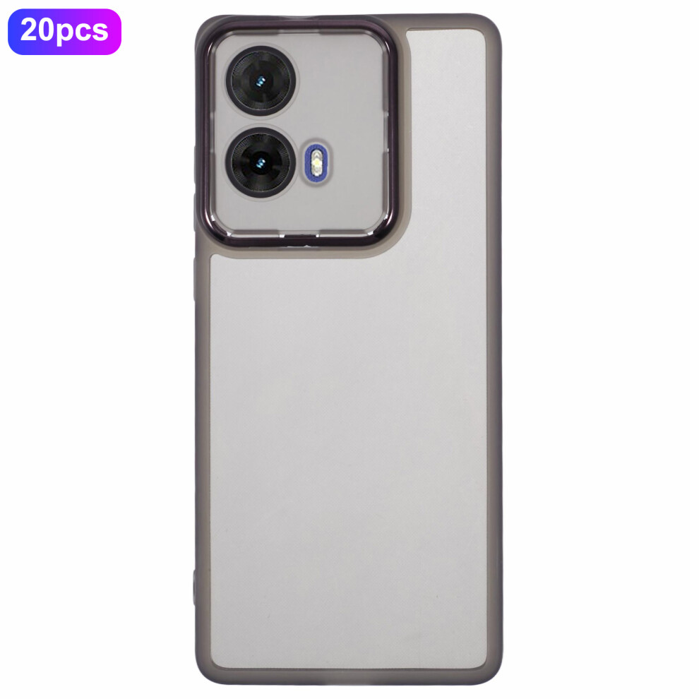 (Transparent ) For Motorola Moto G85 5G Cases Black 6914284581671