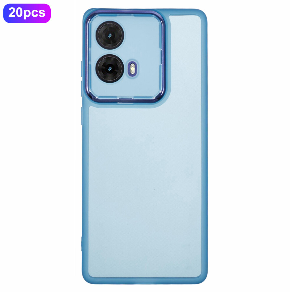 (Transparent ) For Motorola Moto G85 5G Cases Blue 6914280993621